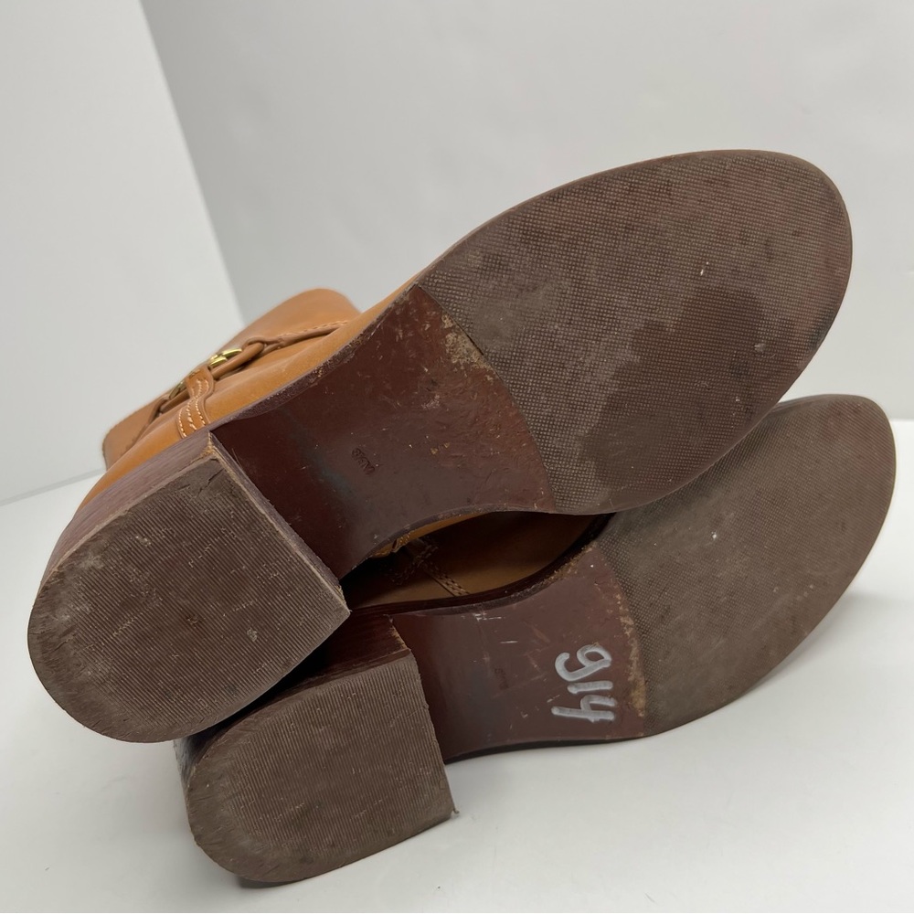 Tory Burch Miller Calf Leather Bootie Boots Brown Size 8.5 - Picture 16 of 16